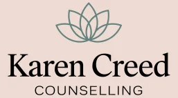 Karen Creed Counselling logo with lotus symbol for therapy and mental wellbeing.